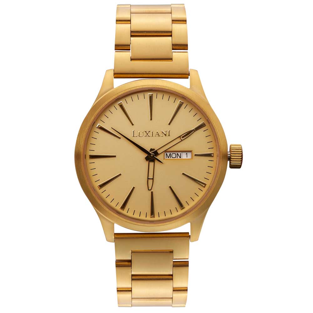 Saturday - gold wristwatch